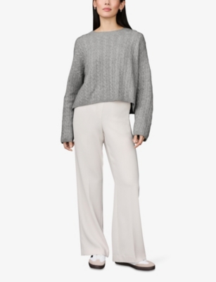 The White Company S Stone Voyager Wide-leg Woven Trousers