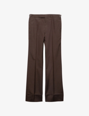 PRADA: Tailored Wide-Leg Mohair-Silk Trousers