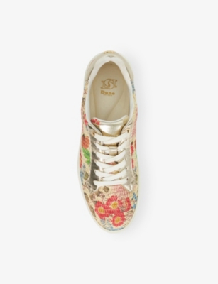 Dune Womens Multi Raffia Episode Raffia Low-top Trainers Eur 40 / 7 Uk