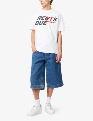 TRAPSTAR: Trapstar x Nemzzz Rent's Due Crewneck Cotton-Jersey T-Shirt