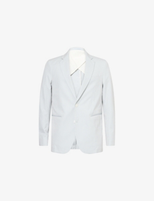 Orlebar Brown Mens Wave Blue/white Garret Striped Seersuck Cotton-blend Blazer