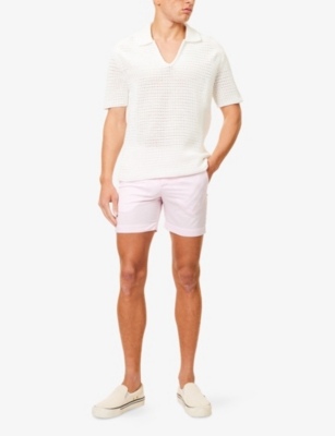 ORLEBAR BROWN: Batten Open Crochet-Knit Cotton Polo Shirt