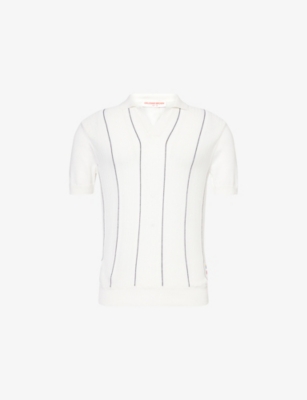 ORLEBAR BROWN: Horton Semi-Sheer Knitted Polo Top