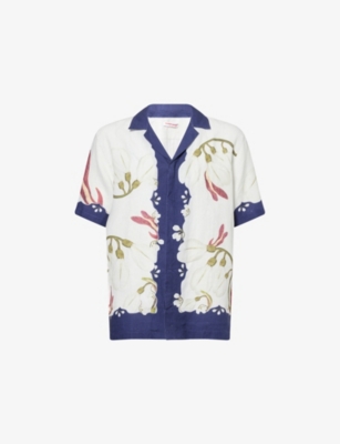 ORLEBAR BROWN: Maitan Orchis-Print Linen Shirt