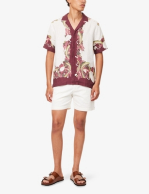 ORLEBAR BROWN: Maitan Orchis-Print Linen Shirt