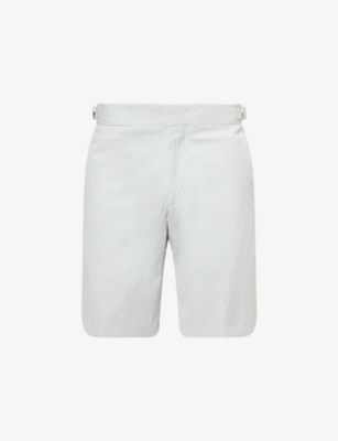 ORLEBAR BROWN: Norwich Seersucker Cotton-Blend Shorts