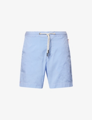 ORLEBAR BROWN: Bulldog Drawstring Seersucker Swim Shorts