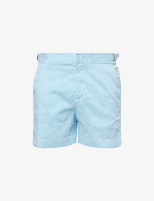 ORLEBAR BROWN: Bulldog Seersuck Stripe Woven Swim Shorts