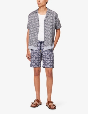 ORLEBAR BROWN: Dane Geometric-Print Swim Shorts