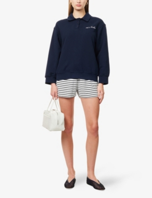 4TH & RECKLESS: Zita Towelling Logo Woven Shorts