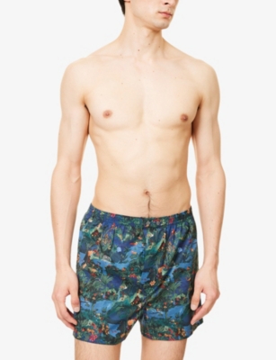 DEREK ROSE: Ledbury 85 Tropical-Print Cotton-Jersey Boxers
