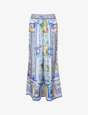 Camilla Womens Wall To Wall Wonders Straight-leg Silk Trousers