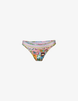CAMILLA: Salty Splendour Bind-Edge Reversible Bikini Bottoms