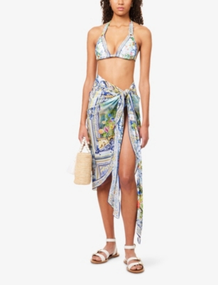 Camilla Womens Wall To Wall Wonders Long Eyelet Woven Sarong
