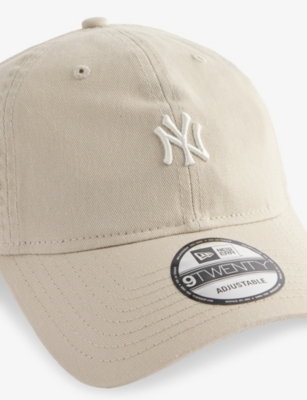 New Era Mens 9twenty Mini New York Yankees Cotton Baseball Cap Light Beige