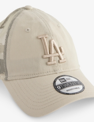 New Era Mens 9twenty La Dodgers Cotton Baseball Cap Light Beige