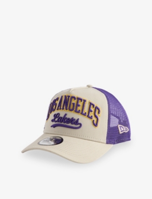 NEW ERA: 9FORTY LA Lakers NBA Script Cotton and Mesh Trucker Cap