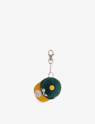 New Era Mens Green Oakland Athletics Mlb Mini Baseball Cap Key Chain In Green