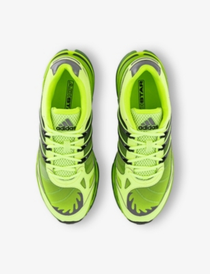 ADIDAS: Adistar HRMY Mesh and Leather Low-Top Trainers