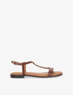 DUNE: Lollipops Chain-Detail Leather Sandals