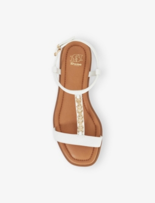 Dune Womens  Lollipops Chain-detail Leather Sandals