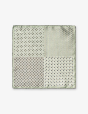 ETON: Four-Side Geometric-Pattern Silk Pocket Square