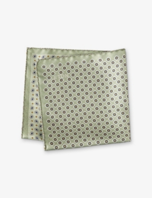 ETON: Four-Side Geometric-Pattern Silk Pocket Square