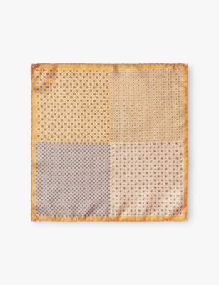 ETON: Four-Side Geometric-Pattern Silk Pocket Square