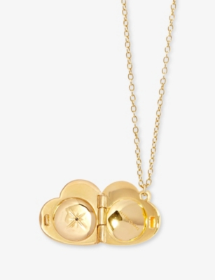 Astley Clarke Womens Biography Heart 18ct Yellow Gold Vermeil Locket Necklac In Gold