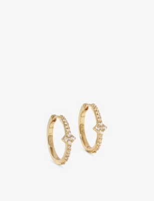 Astley Clarke Womens Luna Maxi 18ct Yellow Gold Vermeil Hoop Earrings