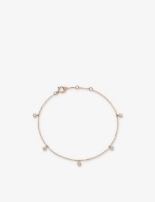 ASTLEY CLARKE: Station 14ct Yellow-Gold And 0.08ct Lab-Grown Diamond Bracelet