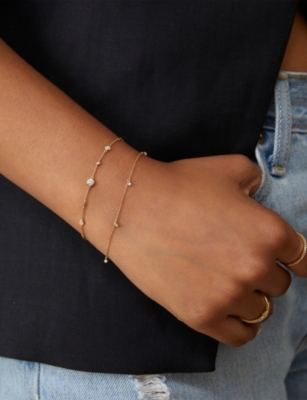 Astley Clarke Womens Atomic 18ct Yellow Gold And 0.218ct Lab-grown Diamond Bracelet In Gold
