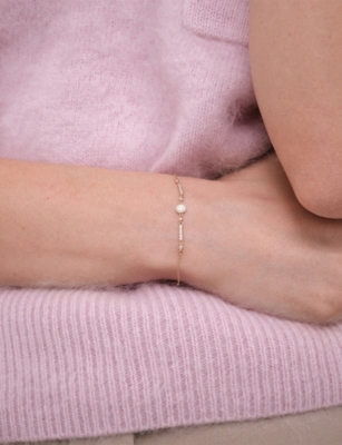 ASTLEY CLARKE: Interstellar Opal and Lab Grown Diamond 14ct Yellow Gold Bracelet