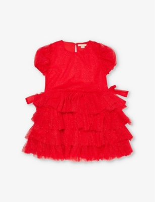 KONGES SLOJD: Fay Bow-Embellished Tulle Dress 1-8 Years
