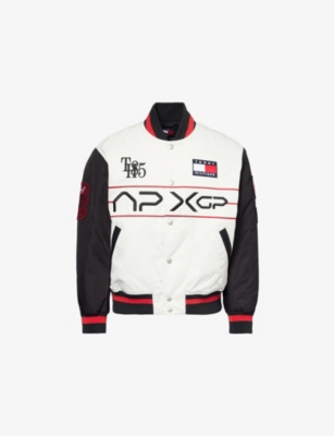 Tommy Hilfiger Casual Jacket With Contrast Sleeves And Graphic Print In Multi