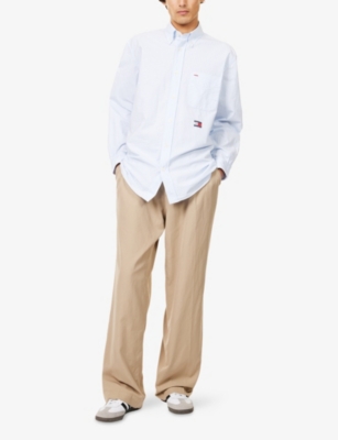 Tommy Hilfiger Mens Camel The F1® The Movie Collection Straight-leg Belted Cotton Trousers In Neutral