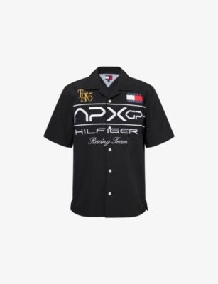 TOMMY HILFIGER: The APXGP Collection Regular-Fit  Short-Sleeve Satin Shirt