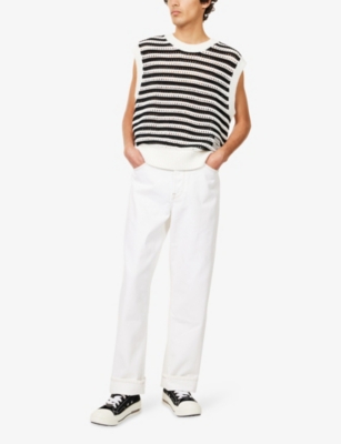 TOMMY HILFIGER: The APXGP Collection Open-Knit Sleeveless Knitted Cotton Vest