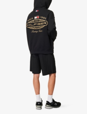 Tommy Hilfiger Hooded Sweatshirt Kangaroo Pocket In Black