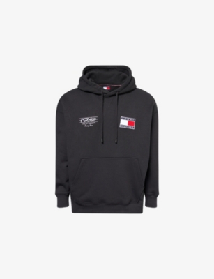 Tommy Hilfiger Hooded Sweatshirt Kangaroo Pocket In Black