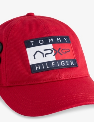 Tommy Hilfiger Mens Medium Red F1 Movie Embroidered Cotton Cap