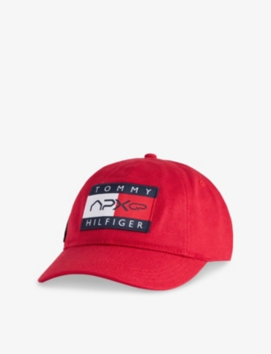 Tommy Hilfiger Mens Medium Red F1 Movie Embroidered Cotton Cap