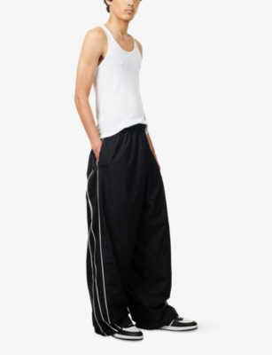 JADED LONDON: Micro Fibre XL Wide-Leg Woven Jogging Bottoms