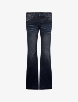 【関税無】Jaded London/Distressed Creased Drift Flared Jeans Mid Blue Distressed Creased Drift Flared Jeans | Jaded