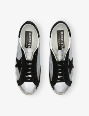 Golden Goose Silver Com Super Star Leather Trainers Eur 45 / 11 Uk In Silver