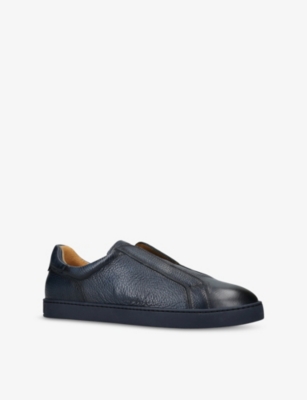 MAGNANNI: Cowes Laceless Leather Low-Top Trainers