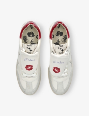 Duke + Dexter Plus Duke Kiss Star-patch Sneakers In White