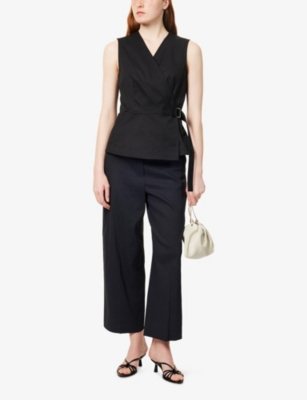 THEORY: Relaxed-Fit Tapered Linen-Blend Trousers