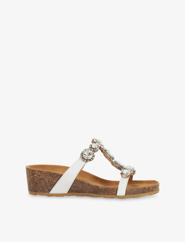 Kristan Leather Wedge Sandals