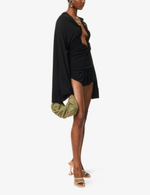 CHRISTOPHER ESBER: Ruched Crescent Jersey Shorts